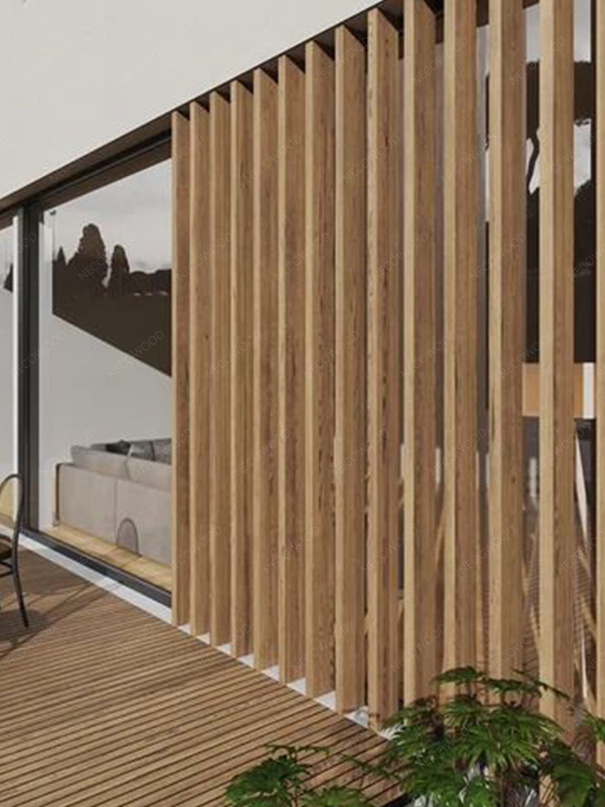 Hollow core structure of Necowood ASA board