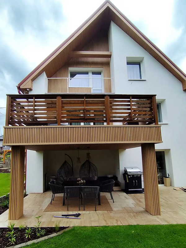 การใช้งานแผ่นผนังภายนอก NECOWOOD